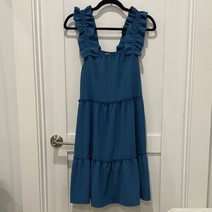 ODDY Casual Teal Ruffled Dress - Size L